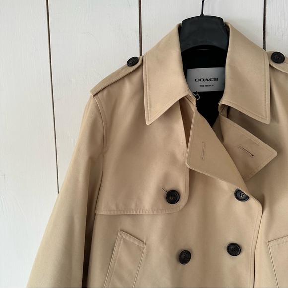 Coach Short Trench Coat Jacket Sz M NWOT - Picture 8 of 16